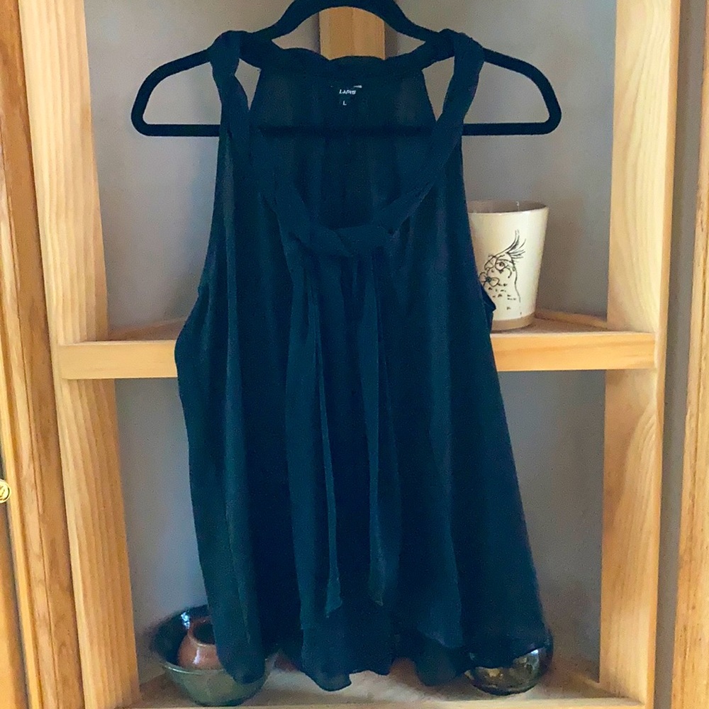 Silky black tank